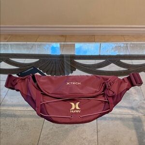 Hurley Burgundy Belt Bag